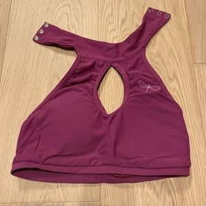 Dragonfly Pole Sports Bra Ruby, size M
